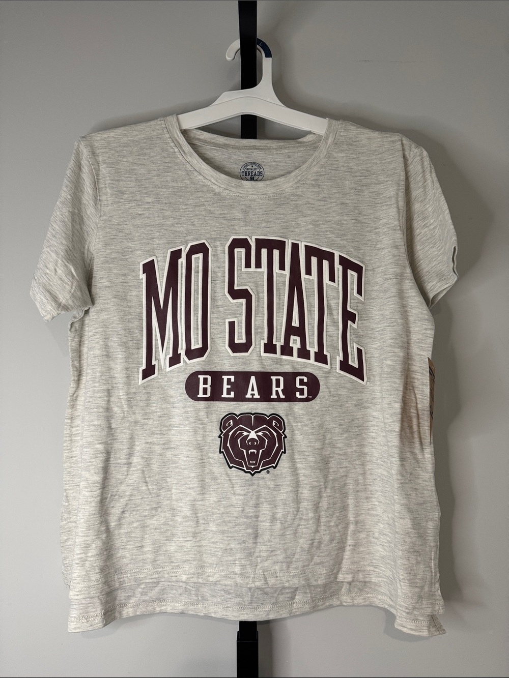 Rivalry Threads Heather Gray Women’s Mo State Bears Graphic Tee L or XL New NWT